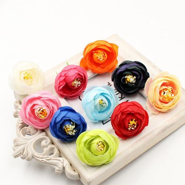 

20pcs/lot silk rose tea bud artificial flower head for wedding home wreath scrapbooking decoration diy handcraft fake jllhid