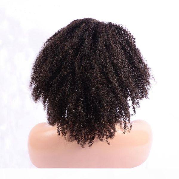 

human hair lace front wigs afro kinky curly 130% density lace wigs for black women with baby hair preplucked natural hairline bleached knots, Black;brown