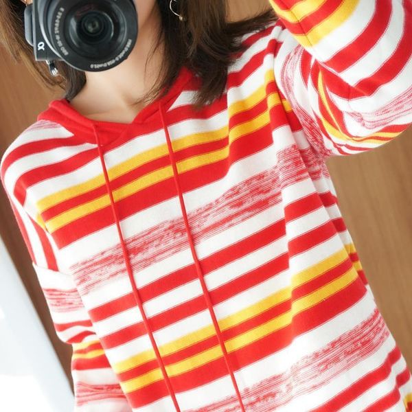 

spring and autumn striped women sweater loose female knitted jumpers women sweater pullovers knit, White;black