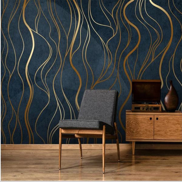 

modern minimalist personality abstract geometric light luxury mural tv background wall modern wallpaper for living room