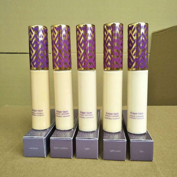

concealer 5 colors shape tape contour concealerfair light light medium medium light sand 10ml liquid foundation dhl in qualtiy, Black