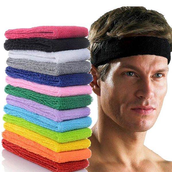 

sport cotton sweatband headband for men women yoga hairband gym stretch head bands strong elastic fitness basketball band q sqcpgu