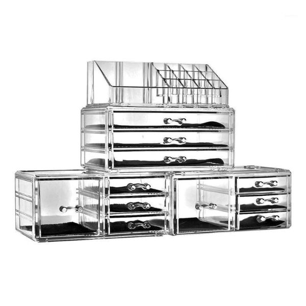 

transparent plastic cosmetic shelf 4 pieces / set 1808212051