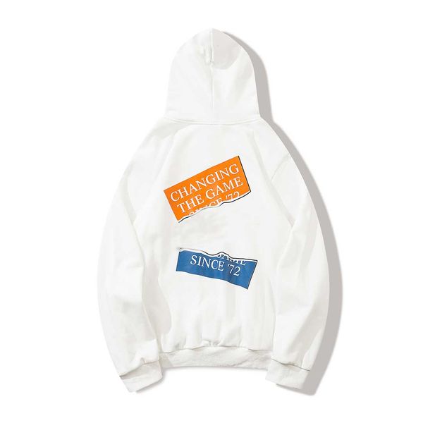 

2020 aw стилист мужские толстовка мода пуловер толстовки повседневный длинным рукавом мужская одежда черный и белый размер m-2xl, Black