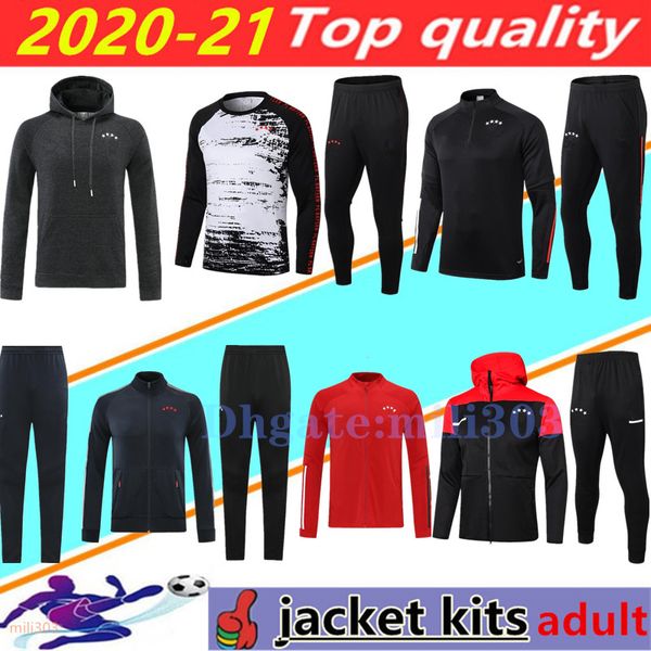 

2020 2021 sane soccer jacket men tracksuit survetement 20 21 gnabry davies muller coman football hoodie jackets training suit jogging, Black
