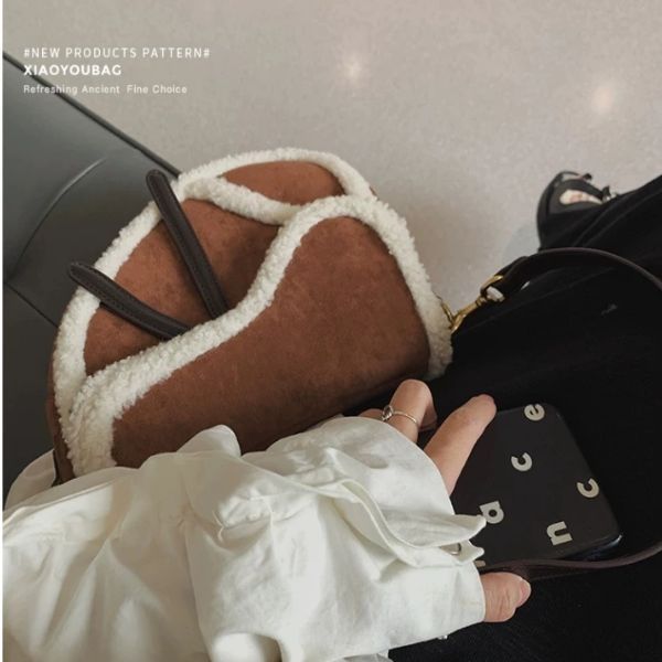 

designer new christmas handbags fur designers purses suede 2020 womens purses bags solds bag handbags saddle mfihw, Red;black