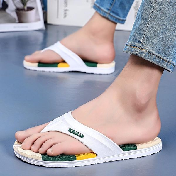 

mens flip flops eva massage sandals casual men shoes home slippers summer fashion beach flip flops platform sandalias mujer 20201, Black