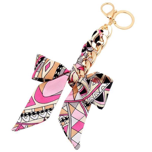

new leather scarves ribbon butterfly key chain bowknot decoration tassels key ring women bag jewelry pendant ch3596 h sqcfsu