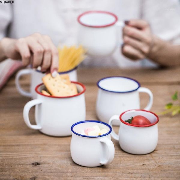 

mugs retro ceramic cup grocery european classic style cute breakfast mug enamel milk cups fresh lovely gifts big belly cup1