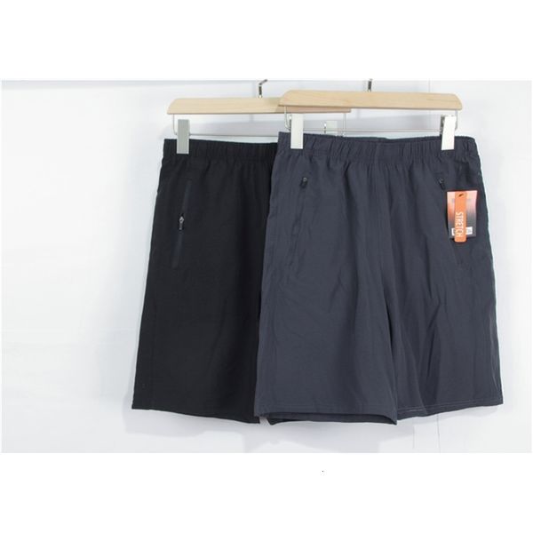 

zipper pocket sports woven micro elastic ice fabric men's slim badminton sprint fitness shorts, White;black