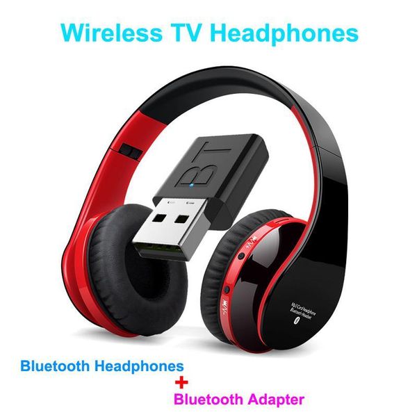 

wireless bluetooth headphones kit tv earphone rechargeable hbeadsets with television audio transmitter for private watching