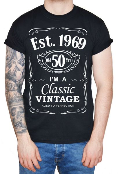 

50th birthday est 1969 vintage man fiftieth 50 years gift cool casual pride men fashion sport hooded sweatshirt hoodie t shirt