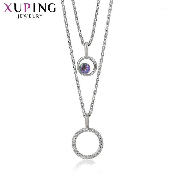 

xuping fashion necklace crystals from jewelery special popular design exquisite gifts for women s173.2-455011, Silver