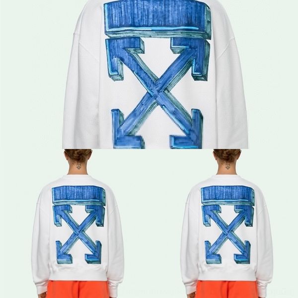 

cvvjy tide autumn and winter tide brandwhites crayon sketch arrow round neck coat autumn and winter 2020ss sweater 2020ss brandwhites crayon, Black