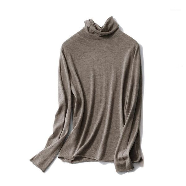 

women 100% wool turtleneck sweater with roll edges fall winter neck jumper1, White;black