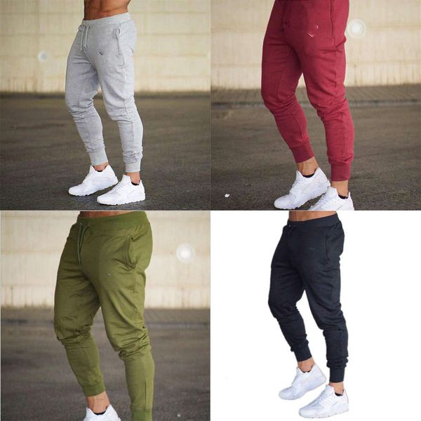 

muscle men's new sports fitness running training casual slim hip hop men cargo combat pants joggers ing, Black