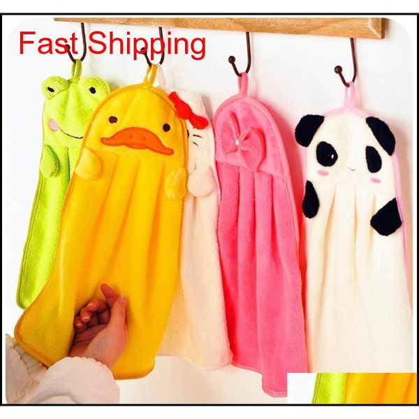 

lovely cartoon children hand dry towel for kids kitchen bathroom kid soft plush fabric hang towel f qylxdy bbgargden