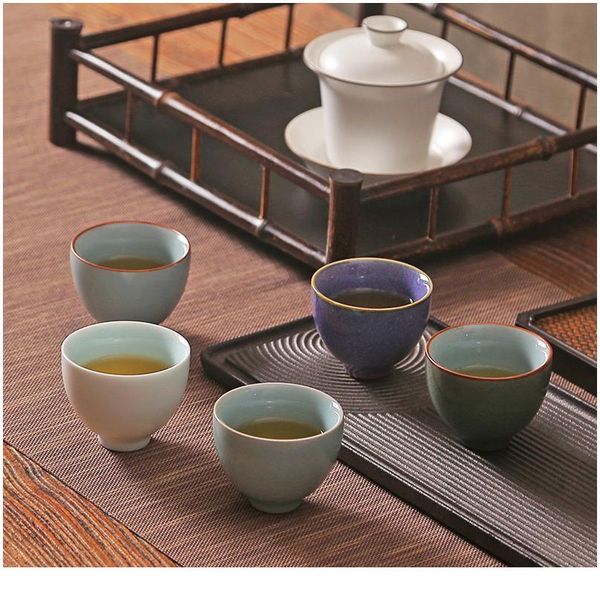 

50ml-100ml gift box tea cup vintage ceramic pottery japan style teacup office master small tea bowls water cup drinkware sqchti