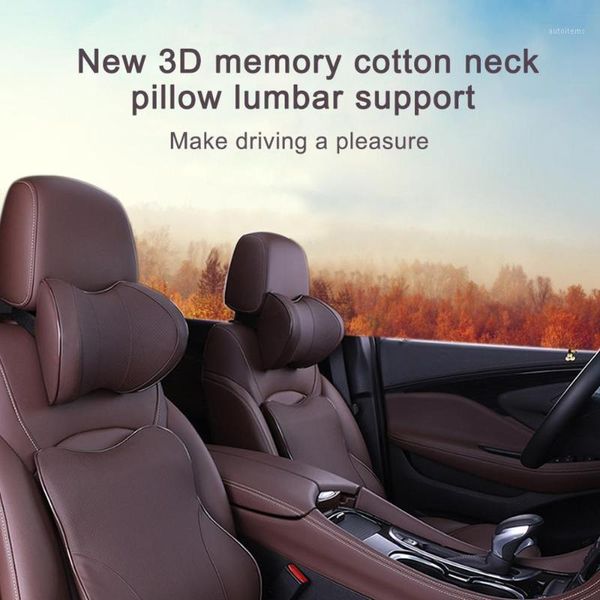 

car seat head neck rest massage pu auto pillow space memory neck headrest car cover vehicular pillow seat headrest accessories1