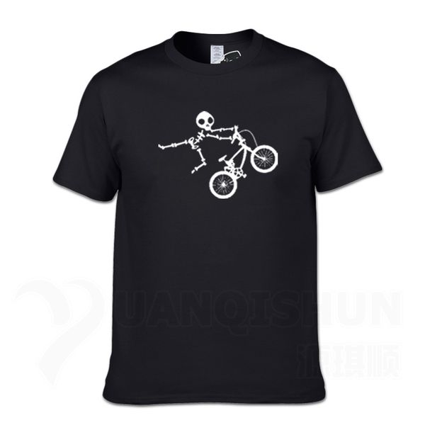 

sport funny tshirt skeleton alien bmx cycle bike new t shirts fashion design short sleeve t-shirt 16 colors pure cotton men t shirt