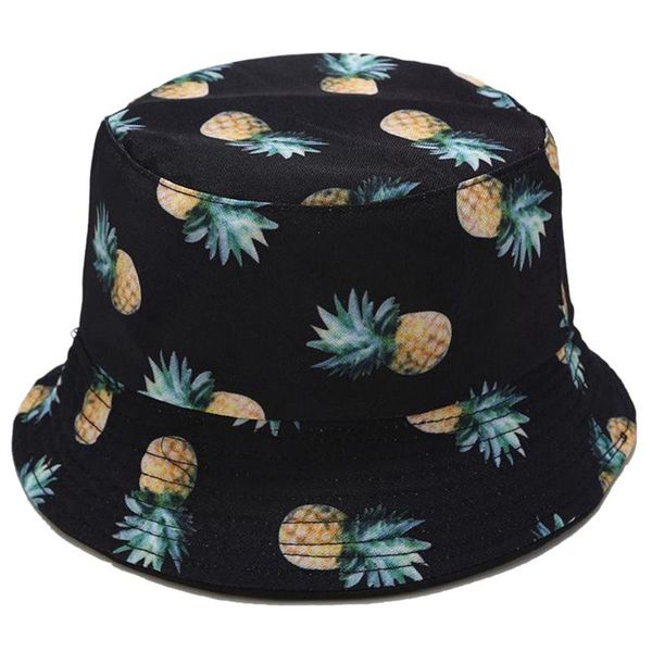 

Summer Women Bucket Hats Fruit Printed Suncreen Panama Hat Men Outdoor Fisherman Hat 2021 New Unisex Sunbonnet Fedoras Caps Cap, Blue;gray