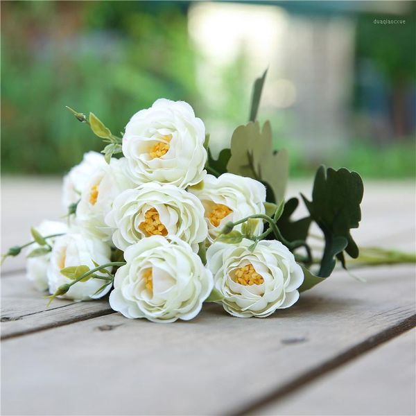 

decorative flowers & wreaths zollor home bud autumn bouquet simulation camellia decoration bottle flower po studio shooting prop wedding flo