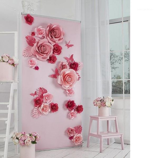 

23 giant paper flowers + 4 butterfly + 7 leaves for girl's party wedding decor or p booth backdrop or wedding backdrops1