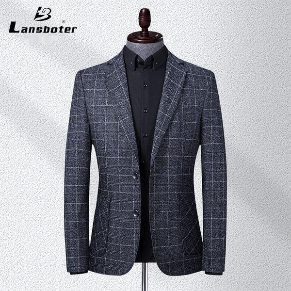 

sijs7 leshbert пальто eccuq костюм suitautumn и мужской плед мужской blazer среднего возраста тонкий вскользь корейский костюм зимний китайс, Blue