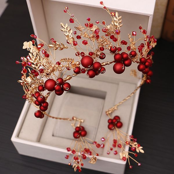 

bridal shows small face, crown xiuhefu headdress bride simple and generous, super immortal atmosphere red, Silver