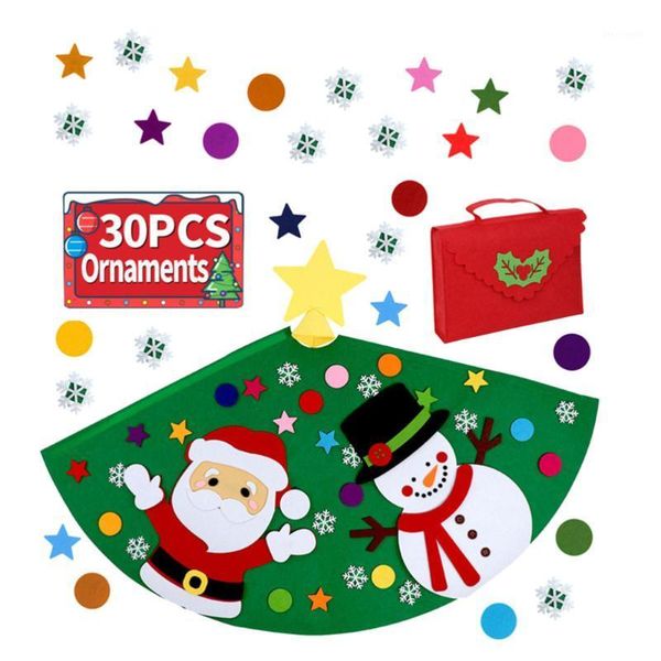 

felt christmas tree christmas party decoration handmade children gift stereo decorative tree (assorted color)1