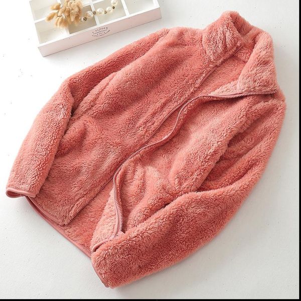 

2021 new winter women warm fleece jacket autumn long sleeve hoodies coats s xxl drop shipping, Black;brown