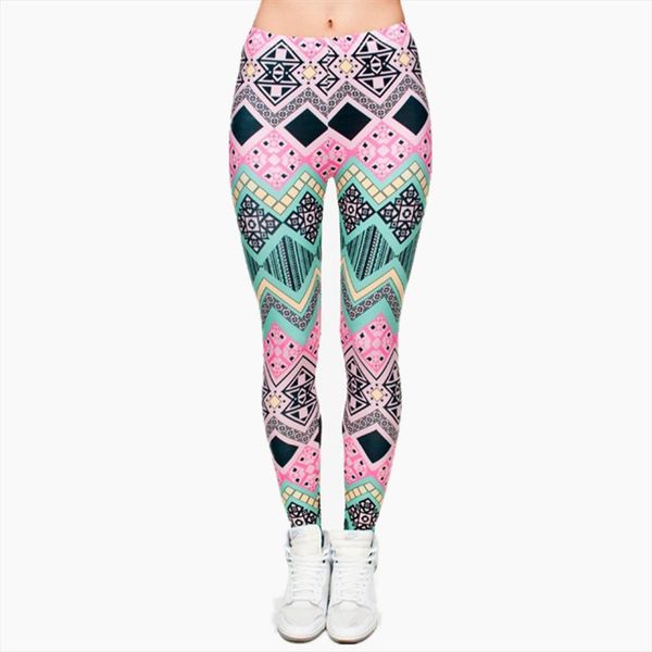 

brand new fashion aztec printing legins punk womens legging stretchy trousers casual slim fit pants leggings, Black