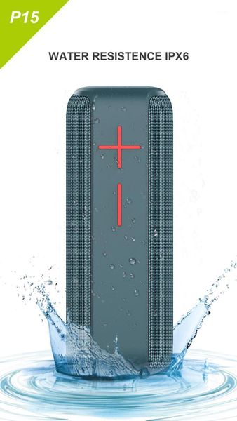 

hopestar wireless bluetooth speaker p15 portable sound column 20w super subwoofer outdoor waterproof and moisture-proof, music c1