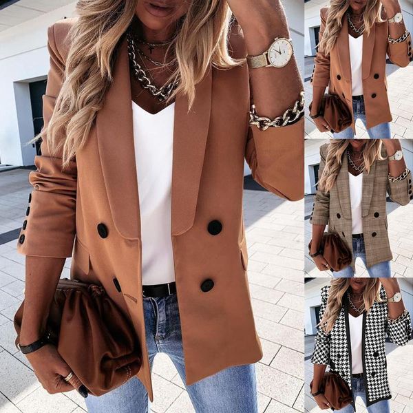 

femme autumn shawl collar coat solid commute blazer notched single breasted fashion women clothes casual daily vestidos d301, White;black