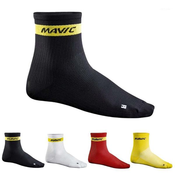 

fashion fitness running cycling marathon compression breathable men women crew socks moisture wicking1, Black