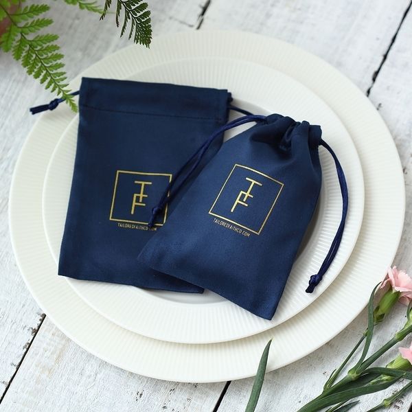 

100 flannel navy blue jewelry packaging custom personalized logo velvet drawstring gift bag for wedding party decoration pouches t200602, Pink;blue