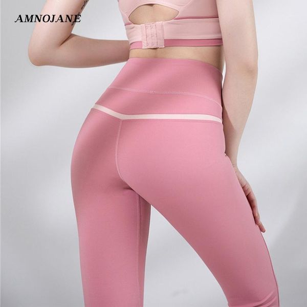 

seamless yoga leggings high waist pink sport women gym fitness pants athletic clothing running push up tights workout legging1, White;red