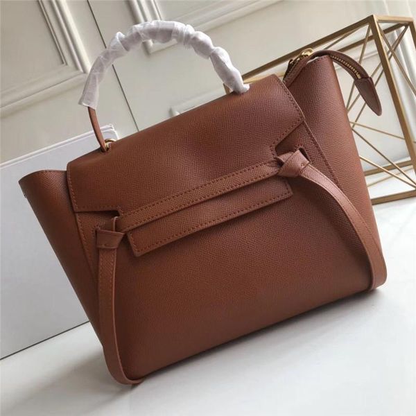 

2020 new fashion nano belt bag small 24cm palmprint simplicity style single shoulder tote messenger bag layer cowhide have other size