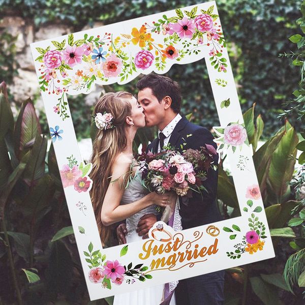 

just married booth p frame wedding decoration bridal shower mr mrs pbooth props hen party supplies