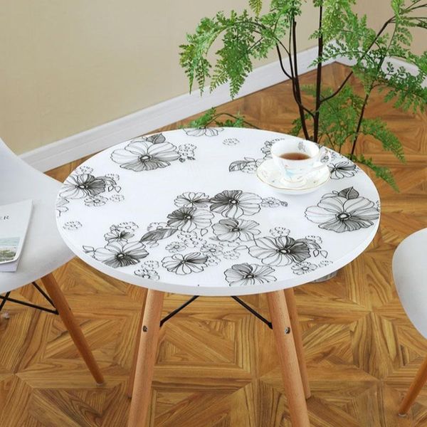 

туманный пвх круглой скатерть водонепроницаемых обеденный стол обложка пвх скатерть защитить рабочий стол мягких стекла для кухни bbywlt lg2