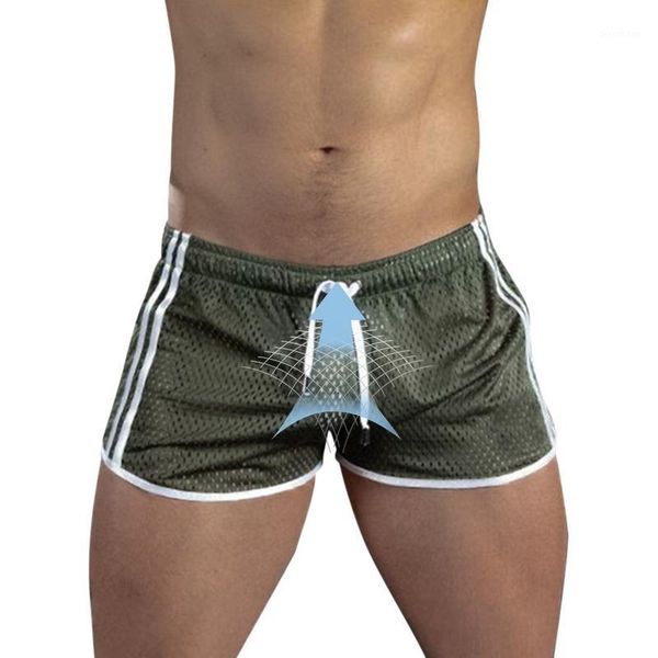 

2020 summer men shorts fitness bodybuilding shorts mesh breathable quick dry fashion casual joggers beach broadshorts1, White;black