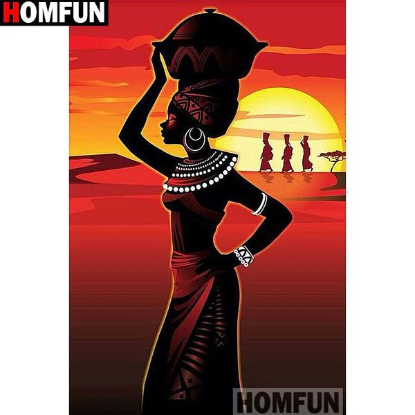 

homfun полной площадь / круглый дрель 5d diy алмазной картина «африканская женщина» 3d вышивка крест 5d home decor a13528