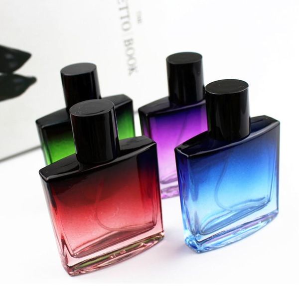 

5pcs/lot 30ml square glass perfume bottle empty pump spray perfume atomizer refillable cosmetic container qylsse