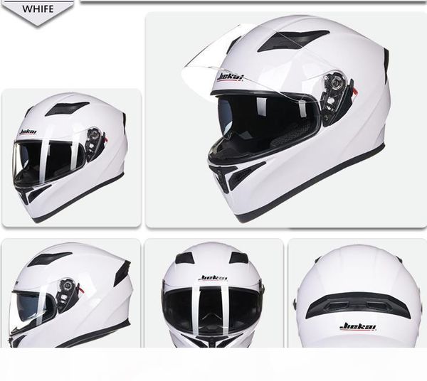 

sales dot approved safety motorcycle helmets full face dual lens racing helmet strong resistance off road helmet jiekai