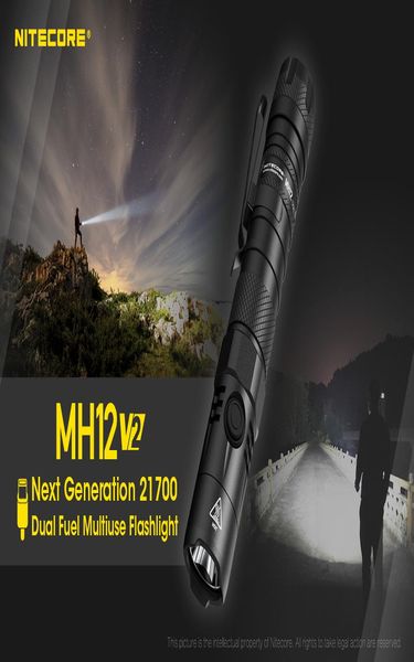 

new nitecore mh12v2 tactical flashlight 1200lm cree xp l2 v6 led usb c rechargeable flashlight with 5000mah battery for camping bbyayd