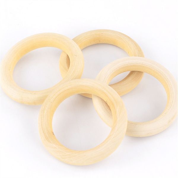 

doreenbeads natural color wood beads/pendants/connector jewelry making findings circles rings hanging ornament 5.6cm 20pcs q1106