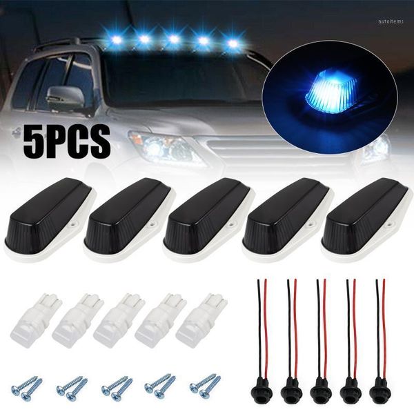 

for pickup truck f150 f250 f350 1980-1997 5pcs led smoke led roof cab marker lights & t10 168 bulbs roof lamps doom lights1