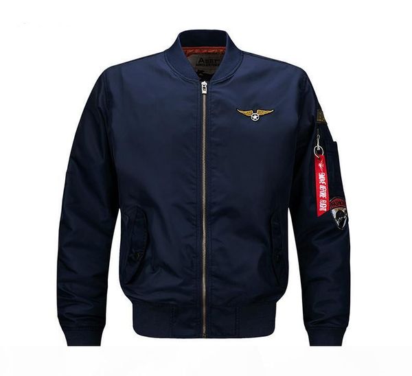 

black bomber jacket flight pilot jackets mens casual flying coats long sleeve slim fit clothes embroidery plus size m-6xl, Black;brown
