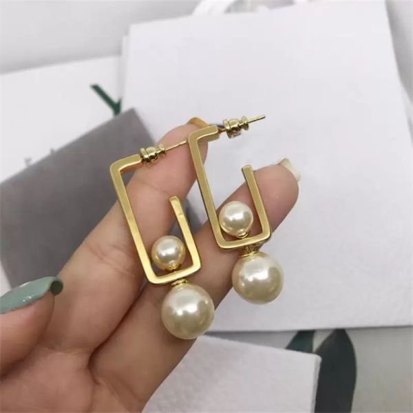 

luxurys designers earrings stud jewelry womens pearl earring classic ear men d earring jewelry fashion ear studs 2203217r, Golden;silver
