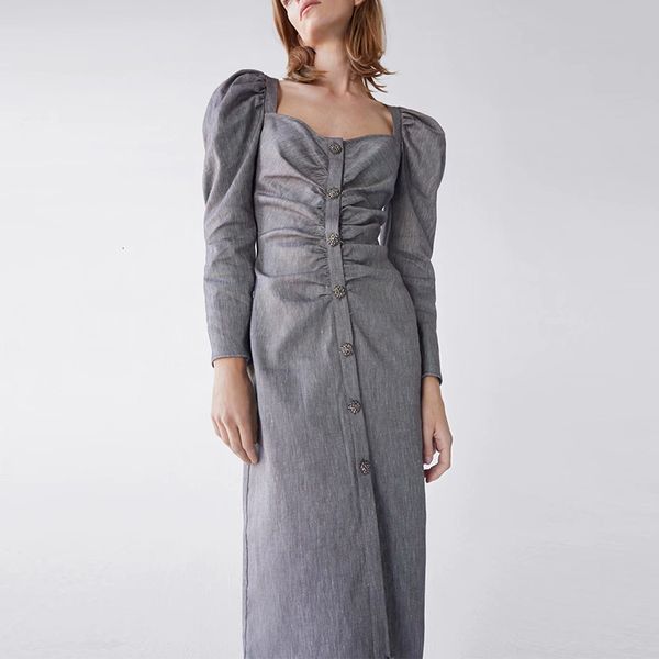 

new women mid-calf es 2021 fashion sheath butterfly bodycon long sleeve christmas party club vestidos 68zi, Black;gray